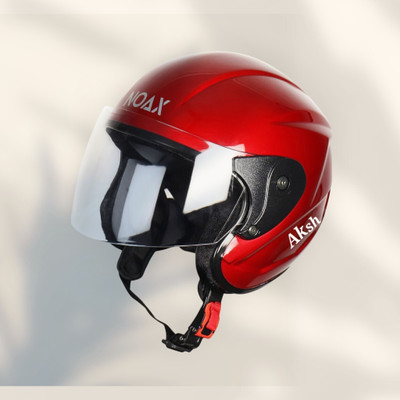 NOAX ISI marked helmet solid unisex helmet (fk72 Motorbike Helmet(Red)