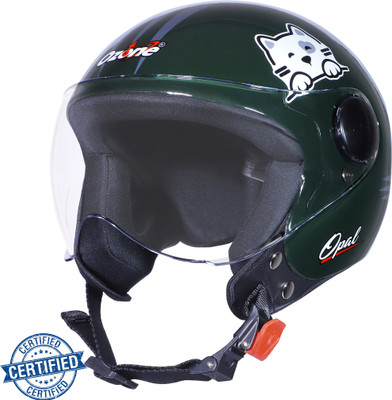 OZONE Opal-Hello-Kitty-001-Helmet-Green-Decore Motorbike Helmet(Green)