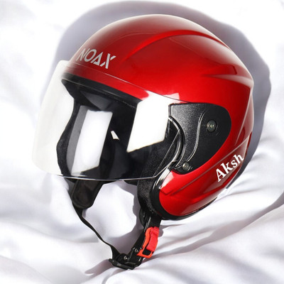 NOAX KING OF HELMET UNISEX OPEN FACE motorbike HELMET-71 Motorbike Helmet(Red)