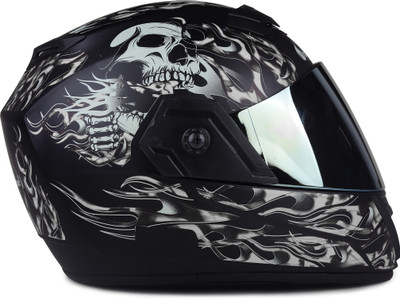 urban carrier ABS Ghost Rider Full Face Rainbow Visor Motorbike Helmet(Grey)