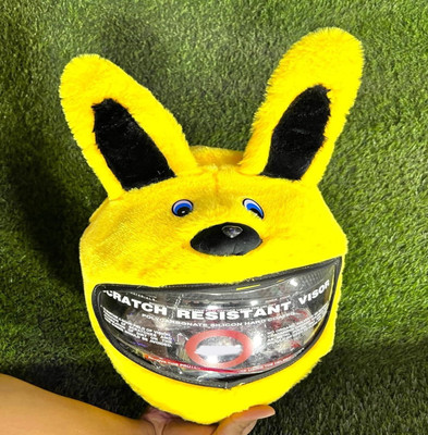 AOWBIKES Bunny Helmet Cover for Full Helmet Motorbike Helmet(Yellow)