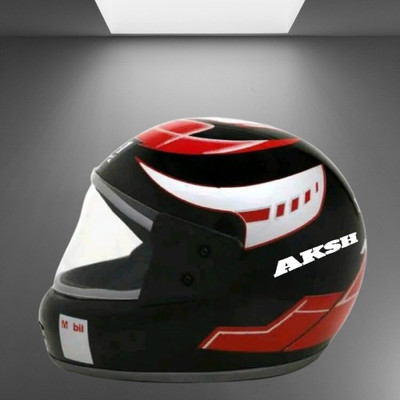 NOAX full face red helmet unisex8 Motorbike Helmet(Black)