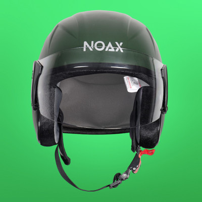 Font unisex open face helmet for safty558-AAA Motorbike Helmet(Green)