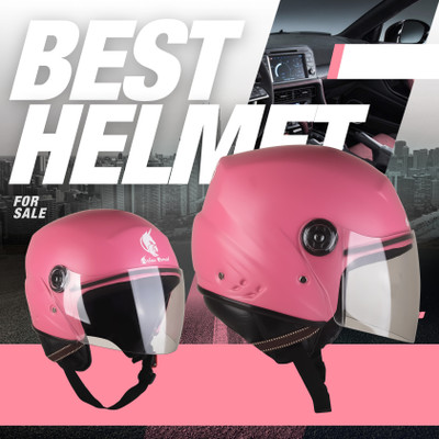 urban carrier ABS Material Full Face PC Visor, UV Scratch Resistance Motorbike Helmet Motorbike Helmet(Pink)