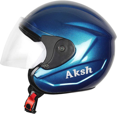 NOAX OPEN FACE HELMET ISI MARKED SOLID BODY UNISEX HELMET PACK OF 2 Motorbike Helmet(BLUE NAX)