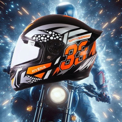 OZONE HyEnA_Super_Quality_Helmet_For Safety n Style_@LG@_0163 Motorbike Helmet(ORENGE BLACK)