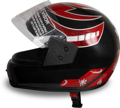 NOAX ISI marked helmet solid unisex helmet (fk277 Motorbike Helmet(Black)