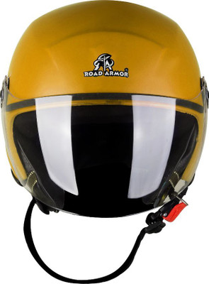 urban carrier ABS Material Open Face Helmet for men and women(A70) Motorbike Helmet(Yellow)