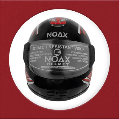 NOAX unisex full face good hard quality helmet-Green272 fk_94 Motorbike Helmet(Red)