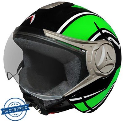 MAVOX OX 10.D2P Motorbike Helmet(Green, Black)