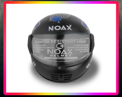 NOAX SOLID QUALITY FOR UNISEX HELMET FULL FACE SL-12 Motorbike Helmet(Blue)