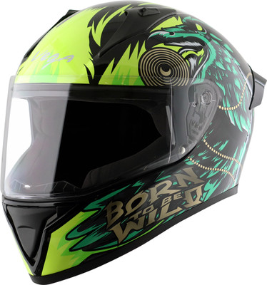 VEGA Bolt Wild Motorbike Helmet(Black Yellow)