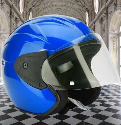 Lxt Blue_Half_face_Helmet_with ISI Certified_BL51 Motorbike Helmet(Blue)