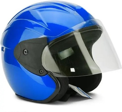 Lxt Blue_Half_face_Helmet_with ISI Certified_BL01 Motorbike Helmet(Blue)