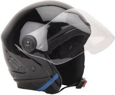 KNL HALF FACE UNISEX HELMET Motorbike Helmet (Black) Motorbike Helmet BLACK Motorbike Helmet(Black)