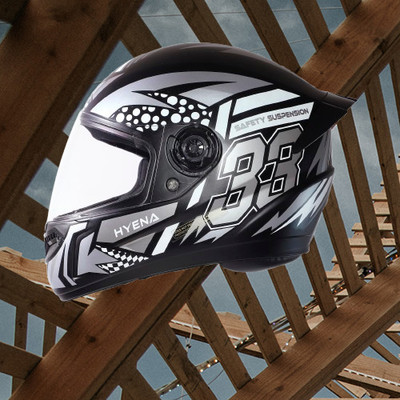 OZONE With-Spoiler-01-SLV-ST Motorbike Helmet(Silver)