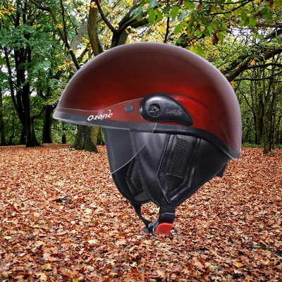 OZONE Ozzy Plain_OF_Unisex_largesize_Oz062 Motorbike Helmet(Red)