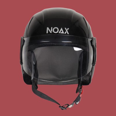 NOAX KING OF HELMET UNISEX OPEN FACE motorbike HELMET_19 Motorbike Helmet(Black)