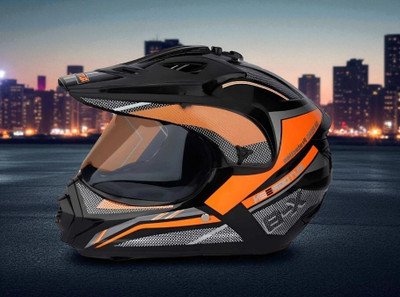 deletion Autogreen X8 ABS Material with Polycarbonate Visor (OO-1) Motorbike Helmet(Orange)