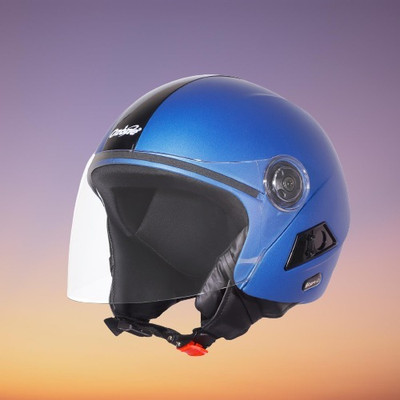OZONE Zipp helmet_openface_largesize_Ozo0021 Motorbike Helmet(Blue)