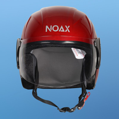 NOAX unisex open face helmet for safty186 Motorbike Helmet(Red)