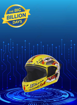 OZONE Premium Quality_Full Face Helmet_A11@8 Motorbike Helmet(Yellow)