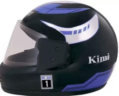 KIN _BLUE KIMI FULL FACE HELMAT WITH ISI CERTIFIED ( WEAR HELMAT ) Motorbike Helmet(Blue)