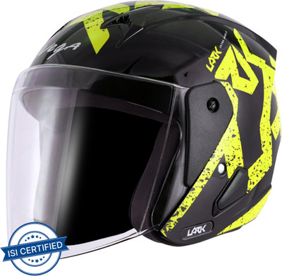 VEGA helmet Motorbike Helmet(Black Neon Yellow)