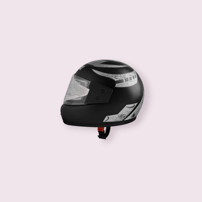 NOAX SAFETY HELMET FOR ONROAD RIDDING SOLID MATERIAL-TWO WHEELER(SLFK-AT-832 Motorbike Helmet(Silver)