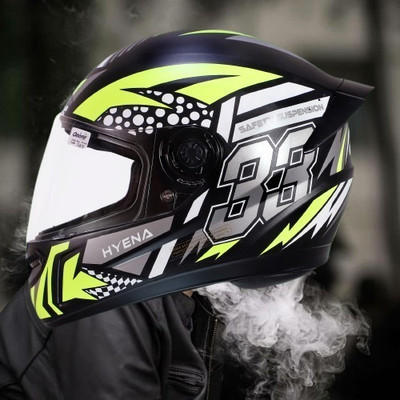 OZONE Full Face_Unique Design Helmet_Premium Class_@V@29 Motorbike Helmet(YELLO-BLACK)