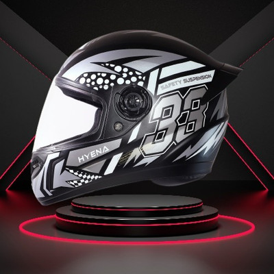 OZONE ONS_Premium Quality_Helmet_GV_@A@_68 Motorbike Helmet(SILVER WHITE)