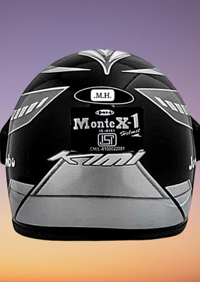 MonteX-1 Full Face Bike helmet O130 fit Motorbike Helmet(Black)