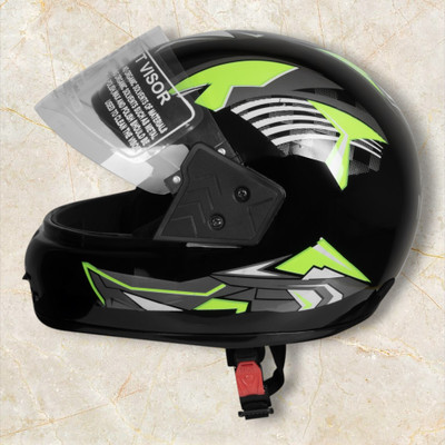 NOAX ISI marked helmet solid helmet((fk141 Motorbike Helmet(Green)
