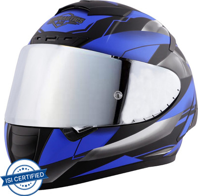 Steelbird SA-2 Aeronautics Metallic Mat Motorbike Helmet(Blue)