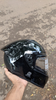 VEGA BOLT BLACK Motorsports Helmet(Black)