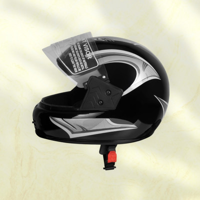 NOAX ISI MARKED KING OF HELMET UNISEX RIDDING HELMET TOP SELLING(DD-53 Motorbike Helmet(Silver)