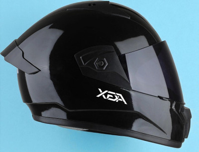 TRINOS Wonder ISI Certified Helmet with Anti UV Polycarbonate Visor ABS Material (NN-1) Motorbike Helmet(Black)