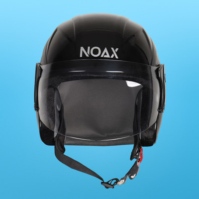 NOAX OPEN FACE HELMET 15 Motorbike Helmet(Black)