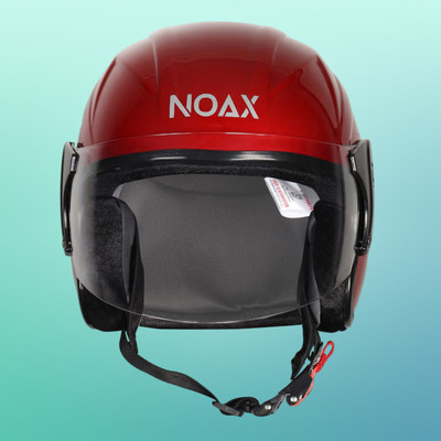 NOAX KING OF HELMET UNISEX OPEN FACE HELMET_113 Motorbike Helmet(Red)