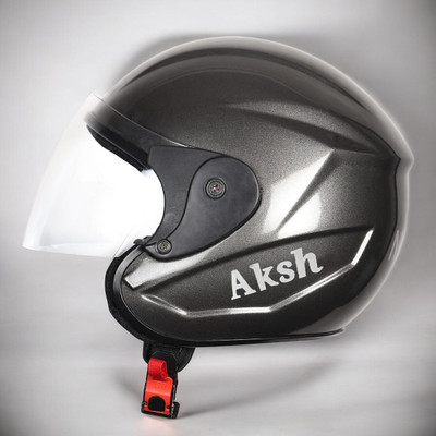 Font unisex full face quality good helmet -220A Motorbike Helmet(Black)
