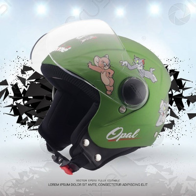 OZONE Superior Helmet_Open face_VG_21@A11 Motorbike Helmet(GRREN)