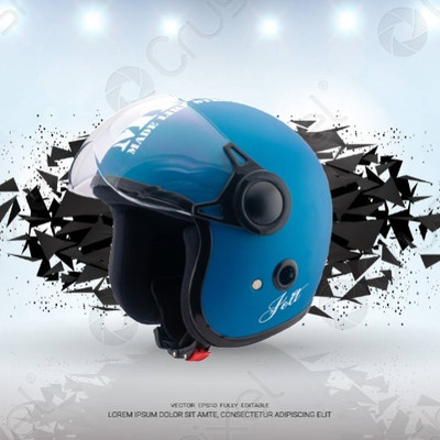 OZONE Superior Helmet_Open face_VG_21@A20 Motorbike Helmet(SKY BLUE)