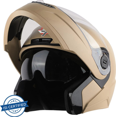 Steelbird SBA-7 Wings ISI Certified Flip-Up Helmet for Men and Women Motorbike Helmet(Dashing Desert Storm)