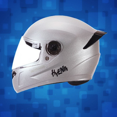 OZONE Prime Helmet_Hyena_full face_ISI_Certified_JBB@V39 Motorbike Helmet(Silver)