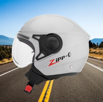 OZONE Zipp helmet_openface_largesize_Ozo0009 Motorbike Helmet(White)