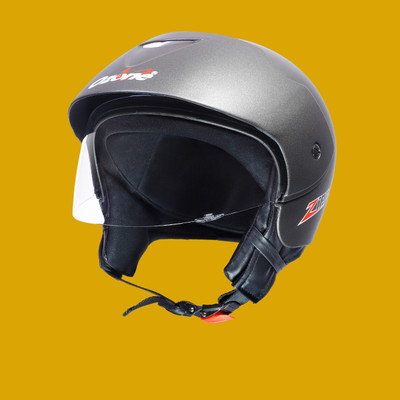 OZONE Zipp helmet _openface_largesize_051 Motorbike Helmet(Grey)