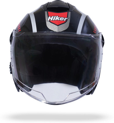 Hiker FLASH PRO MAX HD1 GLOSS Half Face 580MM Motorbike Helmet(Black)