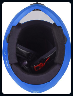 fuery Flip-up Plain Visor Blue Helmet Z049_New Motorsports Helmet(Blue)