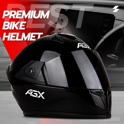 FOROLY Fighter with Anti UV PC Visor ABS Material Unisex Motorbike Helmet(Black)