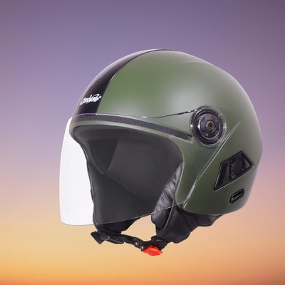 OZONE Zipp helmet_openface_largesize_Ozo0027 Motorbike Helmet(Green)